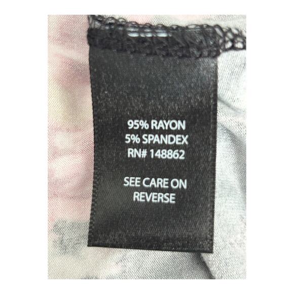 Torrid Super Soft Top Size 1X Black Floral Breast Cancer Ribbon Favorite Tunic - Picture 7 of 12